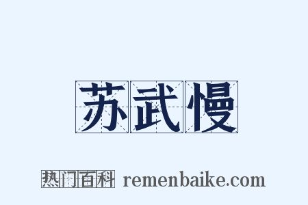 苏武慢是什么意思的图片